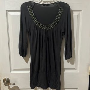 3/4 sleeve midi dress